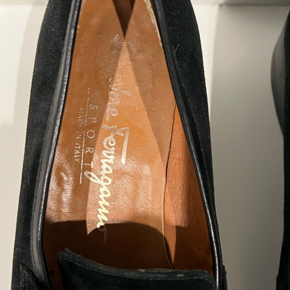 Salvatore Ferragamo Sport (Made in Italy) Black Suede Loafers Size 5B - Picture 3 of 11